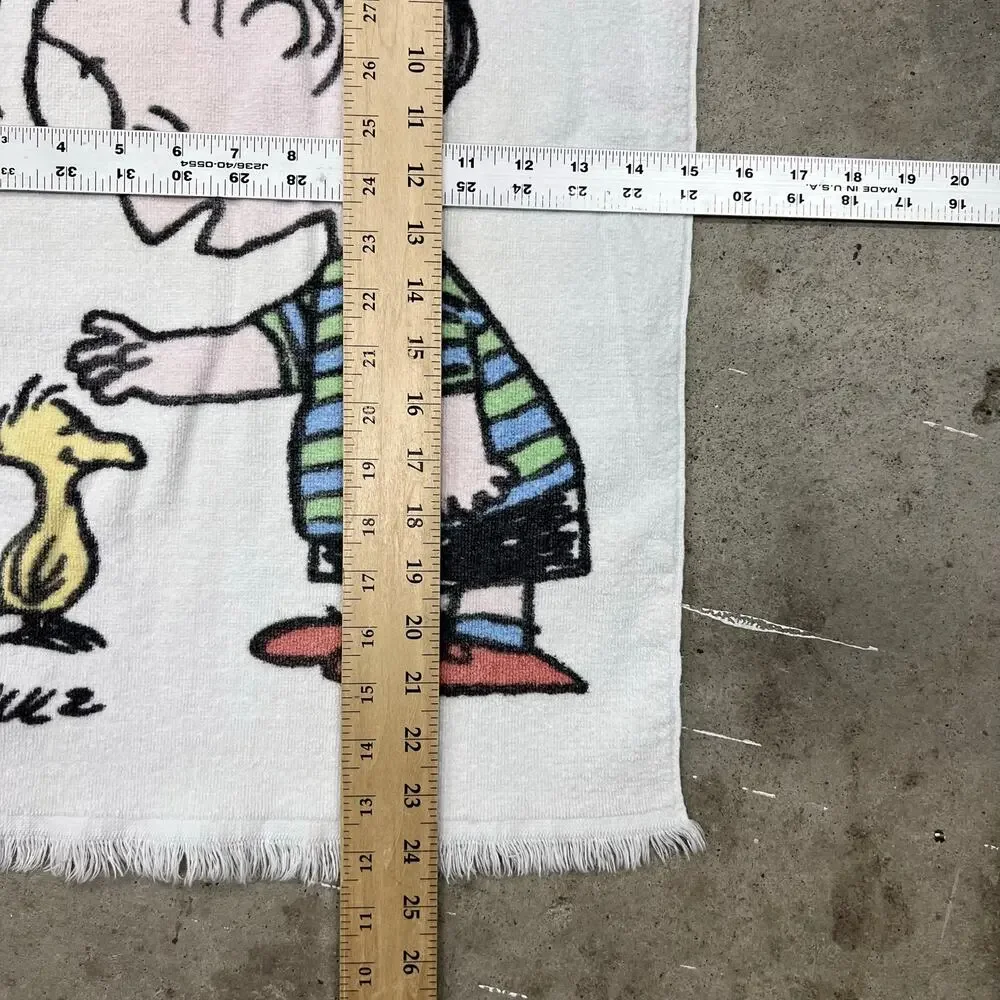 Vintage 1971 Peanuts Linus Woodstock Good Morning Hand Tea Towel Tastemaker